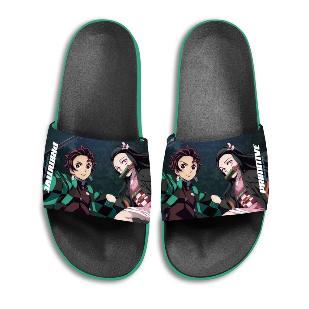 Zumiez Demon Slayer Tanjiro & Nezuko Slides - Primitive Skateboards - Size 10